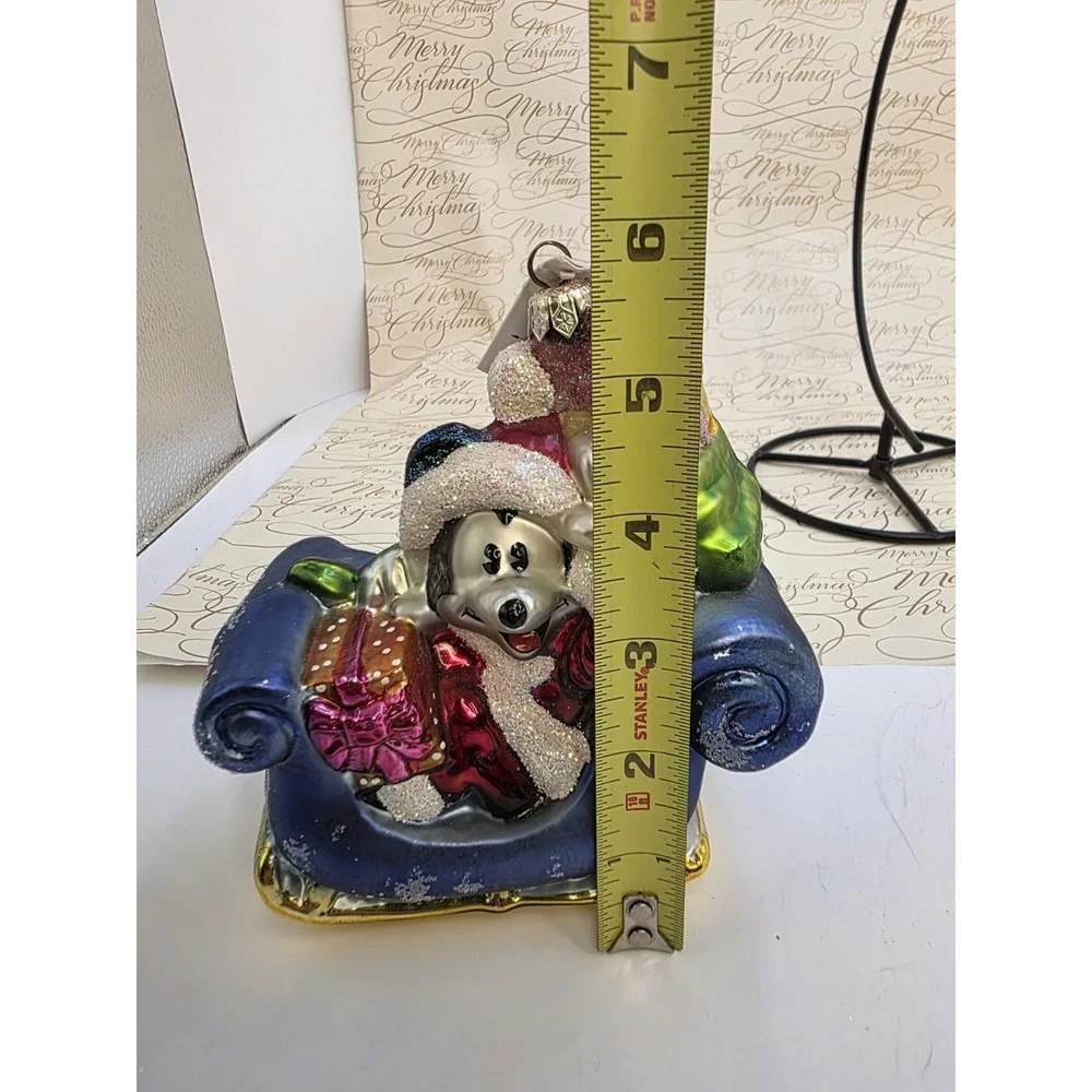 1997 Christopher Radko Disney Mickey's Sleigh Ride Roger's Gardens Exclusive